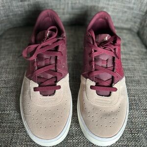Men's Jordan Series Burgundy and Beige Sneakers